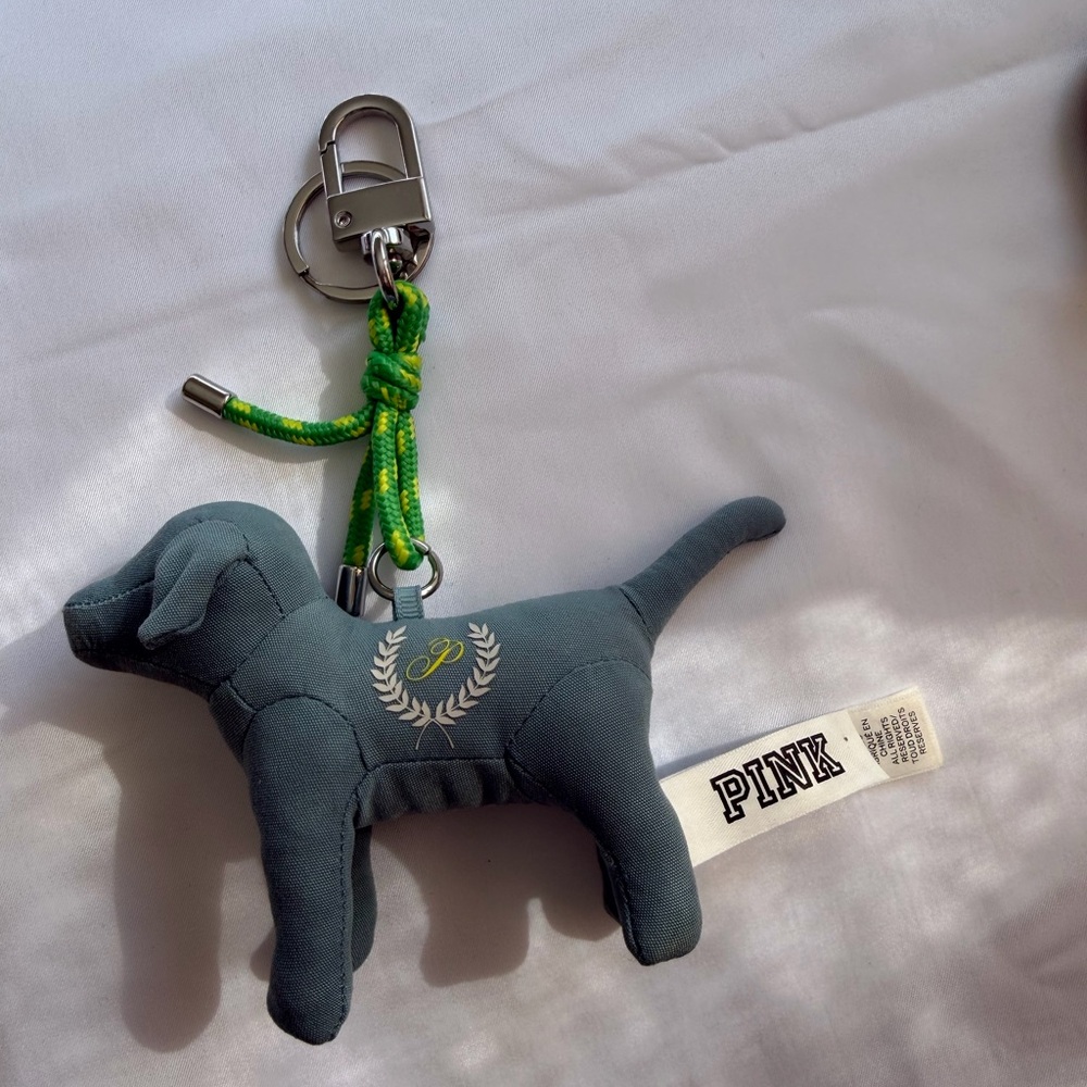PINK Victoria's Secret Blue Dog Keychain